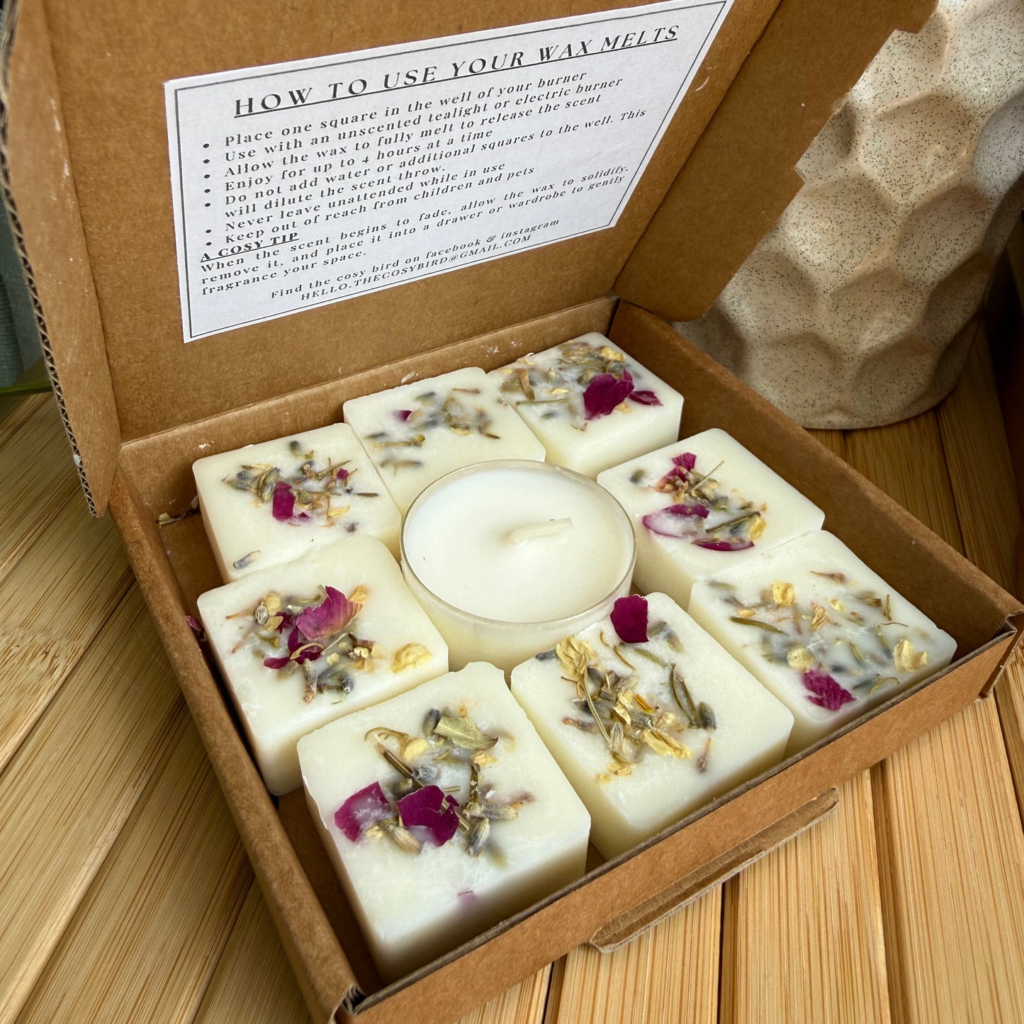 Sweet Dreams Essential Oil Wax Melts | Lavender, Lemon Verbena & Cedarwood | 8 Wax Melt Squares