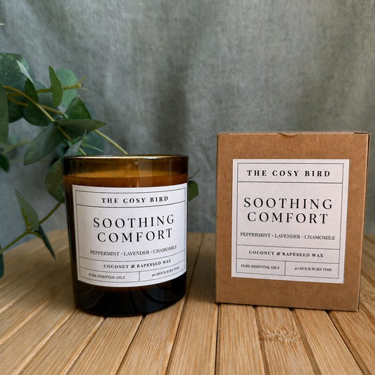 Pre Order - Soothing Comfort Essential Oil Wellness Candle | Peppermint, Rosemary & Frankincense | 220g
